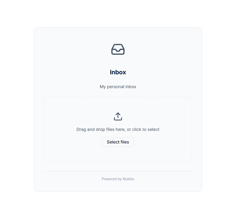 File Request upload page